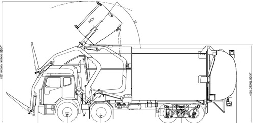 Front loading collection vehicle